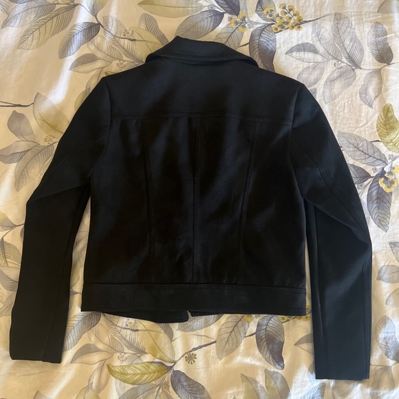 Philosophy faux suede moto jacket, black, XS - Picture 2 of 3